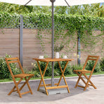 Folding Garden Table 70x70x75 cm Solid Acacia Wood