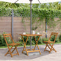Folding Garden Table 70x70x75 cm Solid Acacia Wood