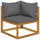 5 Piece Garden Lounge Set with Cushions Solid Acacia Wood - Side View