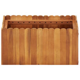 Garden Raised Bed 50x30x25 cm Solid Acacia Wood - Front View