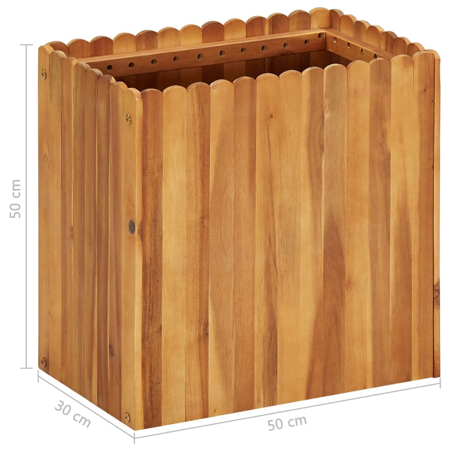 Garden Raised Bed 50x30x50 cm Solid Acacia Wood