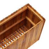 Garden Raised Bed 100x30x50 cm Solid Acacia Wood - 45-Degree Angle