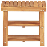 Shoe Rack 50x32x45 cm Solid Acacia Wood - Front View