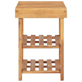 Shoe Rack 50x32x45 cm Solid Acacia Wood - Side View