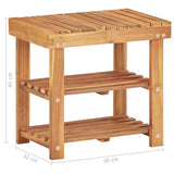 Shoe Rack 50x32x45 cm Solid Acacia Wood - 45-Degree Angle