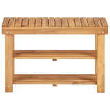 Shoe Rack 70x32x46 cm Solid Acacia Wood - Front View