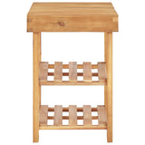 Shoe Rack 70x32x46 cm Solid Acacia Wood - Side View
