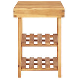 Shoe Rack 90x32x46 cm Solid Acacia Wood - Side View