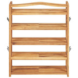5-Tier Shoe Rack 64x26x80 cm Solid Acacia Wood