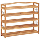 5-Tier Shoe Rack 95x26x80 cm Solid Acacia Wood