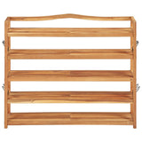 5-Tier Shoe Rack 95x26x80 cm Solid Acacia Wood - Front View