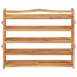 5-Tier Shoe Rack 95x26x80 cm Solid Acacia Wood