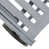 Garden Sun Lounger Grey Solid Acacia Wood - Close-Up Angle