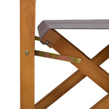 Director's Chairs 2 pcs Solid Acacia Wood - Close-Up Angle