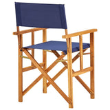Director's Chairs 2 pcs Solid Acacia Wood Blue - 45-Degree Angle