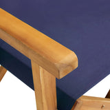 Director's Chairs 2 pcs Solid Acacia Wood Blue - Close-Up Angle