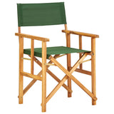 Director's Chairs 2 pcs Solid Acacia Wood Green - Front View