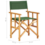 Director's Chairs 2 pcs Solid Acacia Wood Green - Extra Image