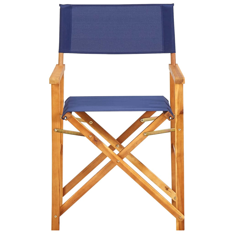 Director's Chair Solid Acacia Wood Blue