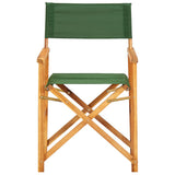 Director's Chair Solid Acacia Wood Green - Front View