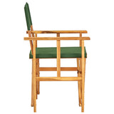Director's Chair Solid Acacia Wood Green - Side View