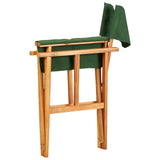 Director's Chair Solid Acacia Wood Green - 45-Degree Angle