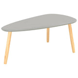 Coffee Tables 2 pcs Grey Solid Pinewood - Close-Up Angle