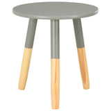 Side Tables 2 pcs Grey Solid Pinewood - Top-Down View
