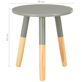 Side Tables 2 pcs Grey Solid Pinewood