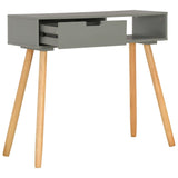 Console Table Grey 80x30x72 cm Solid Pinewood - Front View