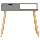 Console Table Grey 80x30x72 cm Solid Pinewood - Side View