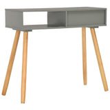 Console Table Grey 80x30x72 cm Solid Pinewood - Top-Down View