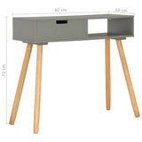 Console Table Grey 80x30x72 cm Solid Pinewood - Low Angle