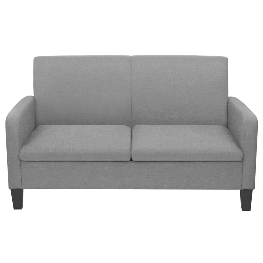 2 Piece Sofa Set Fabric Light Grey