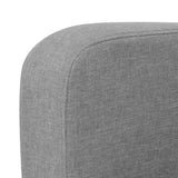 2 Piece Sofa Set Fabric Light Grey - Rear View