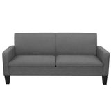 2 Piece Sofa Set Fabric Dark Grey - Side View