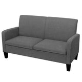 2 Piece Sofa Set Fabric Dark Grey - Top-Down View