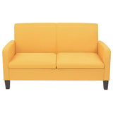 2 Piece Sofa Set Fabric Yellow