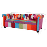 2 Piece Chesterfield Sofa Set Fabric - Low Angle