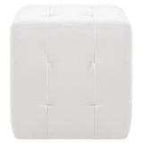 Pouffe 2 pcs White 30x30x30 cm Faux Leather