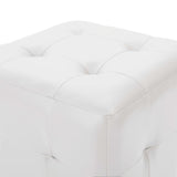 Pouffe 2 pcs White 30x30x30 cm Faux Leather