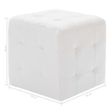 Pouffe 2 pcs White 30x30x30 cm Faux Leather