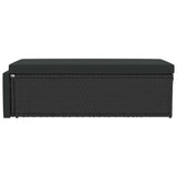 2 Piece Garden Lounge Set with Cushions Poly Rattan Black - 45-Degree Angle
