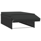 2 Piece Garden Lounge Set with Cushions Poly Rattan Black - Extra Image