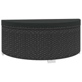 8 Piece Garden Lounge Set with Cushions Poly Rattan Black - Low Angle