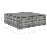 6 Piece Garden Lounge Set with Cushions Poly Rattan Grey - Extra Image