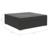 9 Piece Garden Lounge Set with Cushions Poly Rattan Black - Extra Image