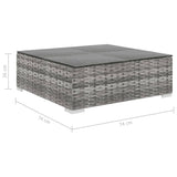 9 Piece Garden Lounge Set with Cushions Poly Rattan Grey - Extra Image
