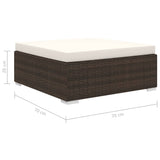 4 Piece Garden Lounge Set with Cushions Poly Rattan Brown - Extra Image