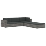 Sectional Middle Seat 1 pc with Cushions Poly Rattan Black - Extra Image